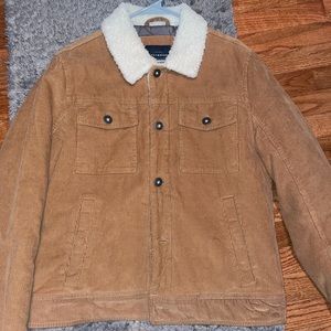 Lucky Brand Corduroy Jacket with Sherpa Trim Mens Medium.
